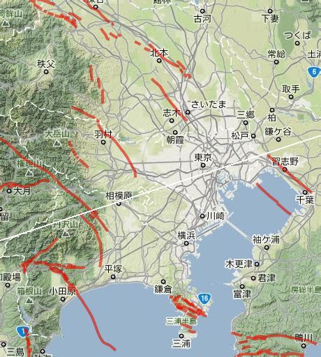 龍脈龍の通り道 東京地図